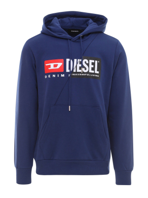 Diesel S-girk-hood-cuty Spliced Logo Hoodie