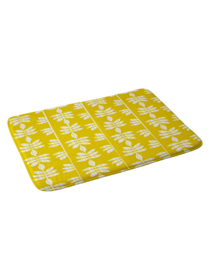 Heather Dutton Abadi Sunburst Bath Rugs And Mats Yellow 24" X 36" - Deny Designs