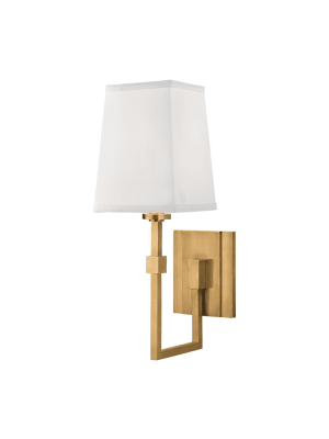 Fletcher 1 Light Wall Sconce Aged Brass