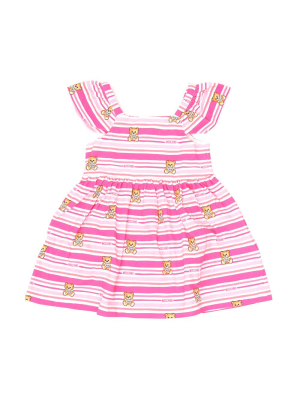 Moschino Kids Teddy Bear Striped Dress