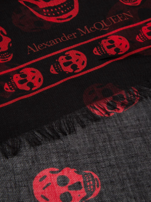 Alexander Mcqueen All-over Skull Logo Scarf