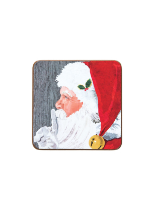 C&f Home Santa Harboard Coaster, Set Of 4