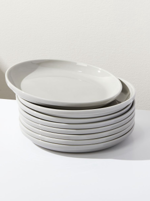 Logan Grey Stacking Salad Plates, Set Of 8