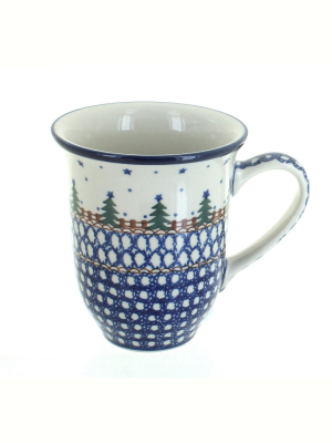 Blue Rose Polish Pottery Rustic Pines Large Coffee Mug