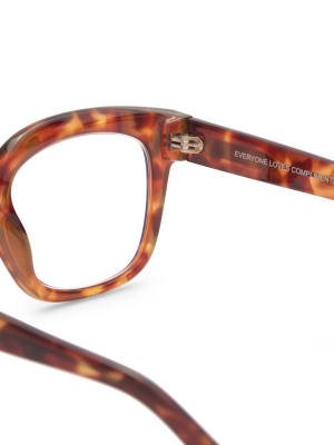 Ava - Amber Tortoise + Blue Light Readers