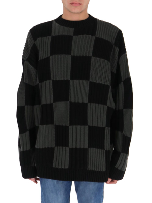 Balenciaga Checkered Crewneck Sweater