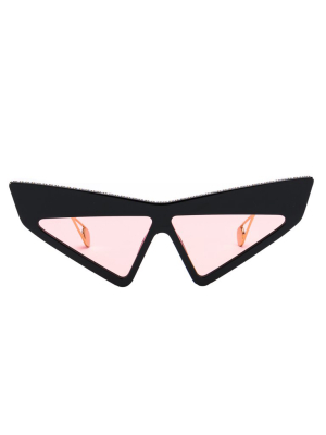 Gucci Eyewear Futuristic Stud Detail Sunglasses