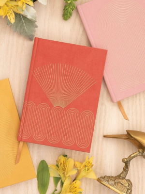 Bright Terracotta Radiant Rays Notebook