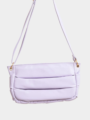 Lilac Padded Shoulder Bag