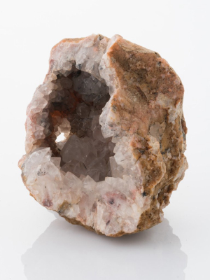 Pink Grey Rutilated Geode