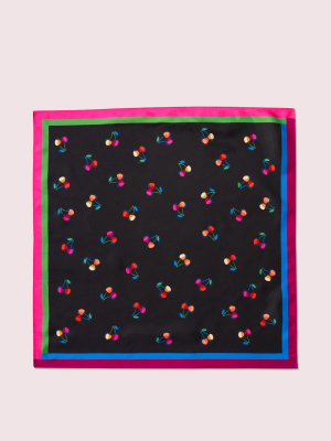 Cherry Toss Silk Bandana