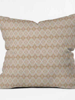 16"x16" Holli Zollinger Sahara Geo Throw Pillow Gold - Deny Designs