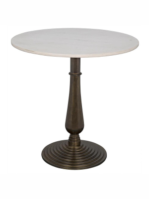 Noir Alida Side Table - Aged Brass