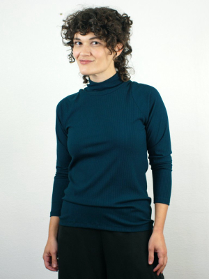 Melrose Turtleneck, Teal (only Size 2 Left)