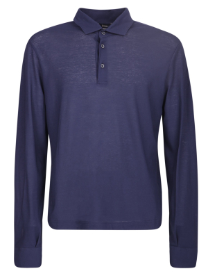 Herno Buttoned Long Sleeve Polo Shirt