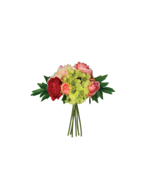 Sullivans Artificial Mixed Bouquet 11"h Green