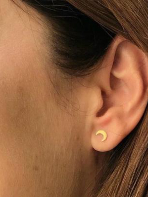 Selah Vie Moon Stud Earrings