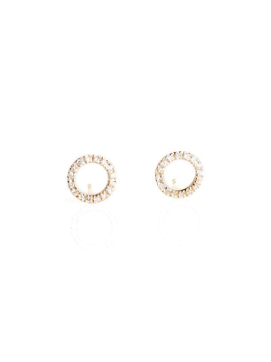 Tiny Open Circle Earrings