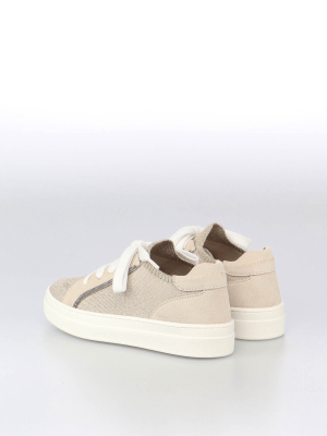 Brunello Cucinelli Kids Metallic Threaded Sneakers