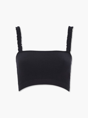 Ruffle-strap Seamless Bralette