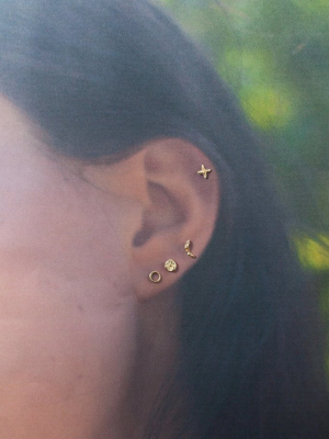 Valley Rose 14k Gold Star Earrings From Phases Of The Moon
