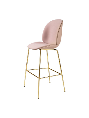 Beetle Bar Chair - Front Upholstered - Brass Semi Matt Base