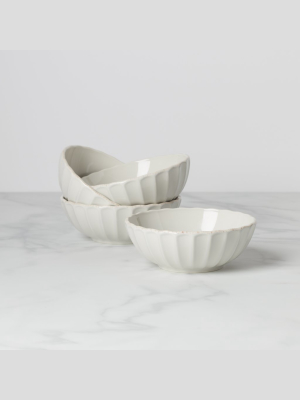 French Perle Scallop 4-piece Bowl Set