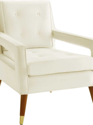 Draveil Velvet Chair Cream