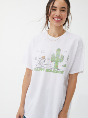 Junk Food Happy Holidays Peanuts Tee