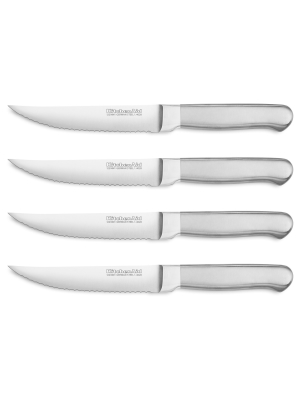 Kitchenaid Classic 4pc 4.5" Forged Brushed Stainless Serrated Steak Knives