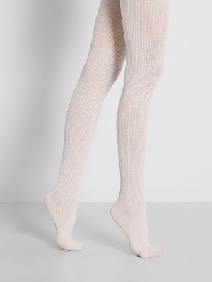 All Ablush Cable-knit Tights