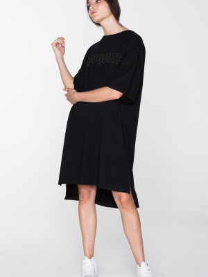 Advocate Tee Dress- Black