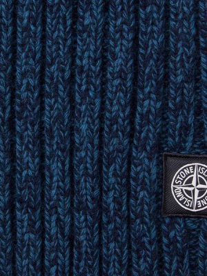 Stone Island Knit Scarf - Navy