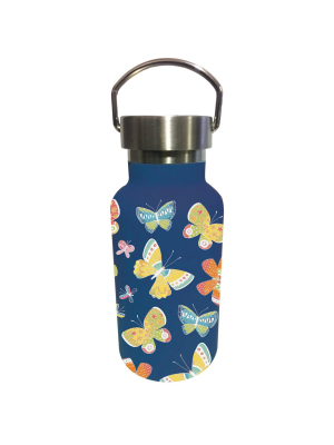 Cypress Home Children Double Wall Stainless Steel Bottle, 11 Oz, Butterflies