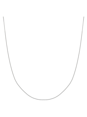 Women's Diamond Cut Oval Link Chain In Sterling Silver - Gray (20")