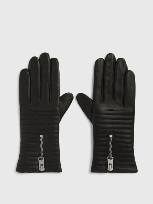 Estela Leather Quilted Gloves Estela Leather Quilted Gloves