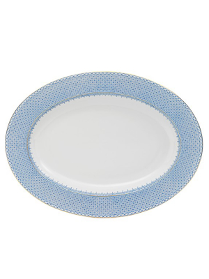 Mottahedeh Platter, Cornflower Lace