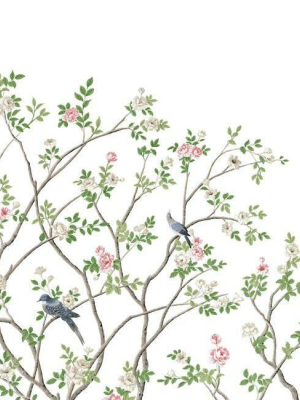 Lingering Garden Wall Mural In White From The Murals Resource Library By York Wallcoverings