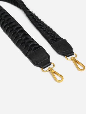 The Fishtail Braid Strap Short - Black