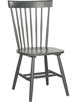 Paula Spindle Dining Chair Charcoal Gray (set Of 2)