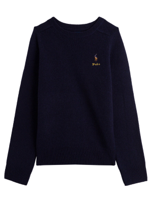 Ralph Lauren Kids Logo Embroidered Knit Jumper