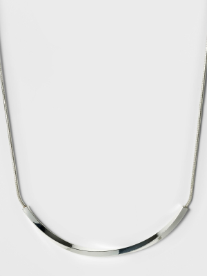 Women's Fashion Chain Necklace - A New Day™ Silver