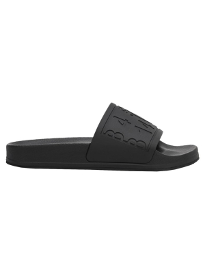 Mm6 Maison Margiela Logo Embossed Slide Sandals