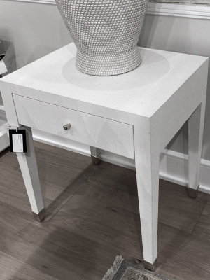 Claudette 1 Drawer Side Table White