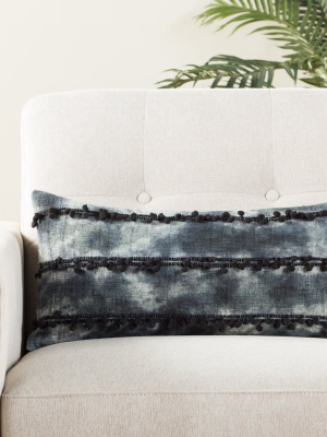 Fera Ombre Indigo & White Throw Pillow