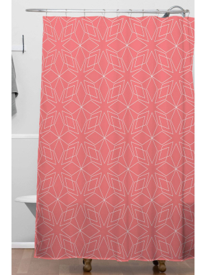 Mirimo Celebration Shower Curtain Coral - Deny Designs