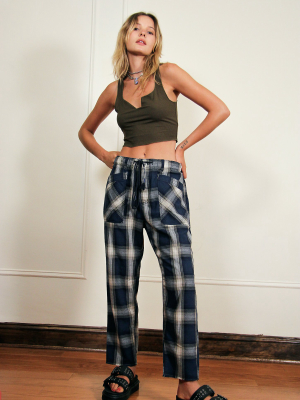 Plaid City Slouch Pants