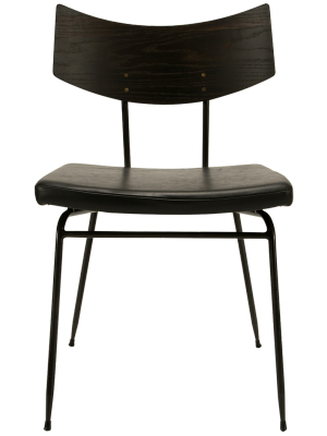 Soli Dining Chair – Black Leather