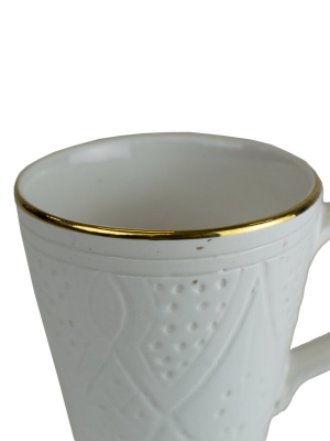 Coffee Mug, White Gold