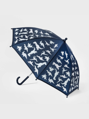 Kids' Dino Color Change Stick Umbrella - Cat & Jack™ Navy